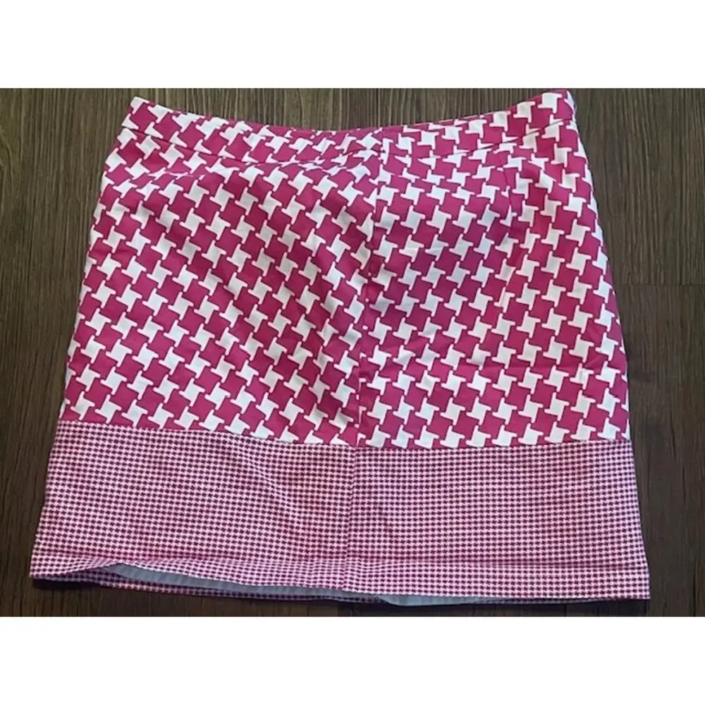 Michael‎ Kors Size 6 Pink Short Skirt Pink & White